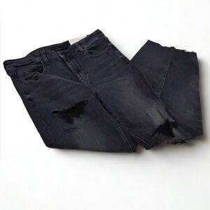 American Eagle Outfitters Black Distressed Jeggings